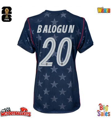 United States Folarin Balogun #20 Replica Away Stadium Shirt for Women World Cup 2026 Short Sleeve